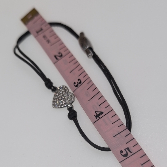 Fossil Silver and Black Crystal Heart Bracelet - Picture 5 of 6